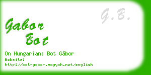 gabor bot business card