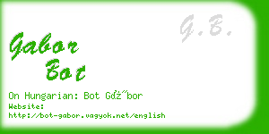 gabor bot business card